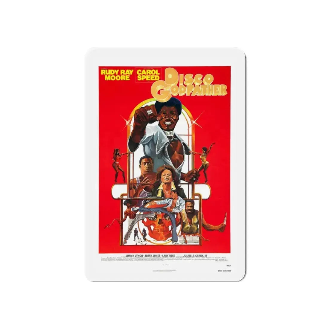 DISCO GODFATHER 1979 Movie Poster - Refrigerator Magnet 5 Inch - The Sticker Space