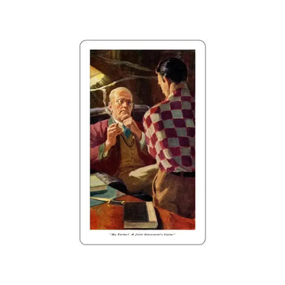 Discussing Terms, 1938 (Magazine Illustration) STICKER Vinyl Die-Cut Decal - The Sticker Space