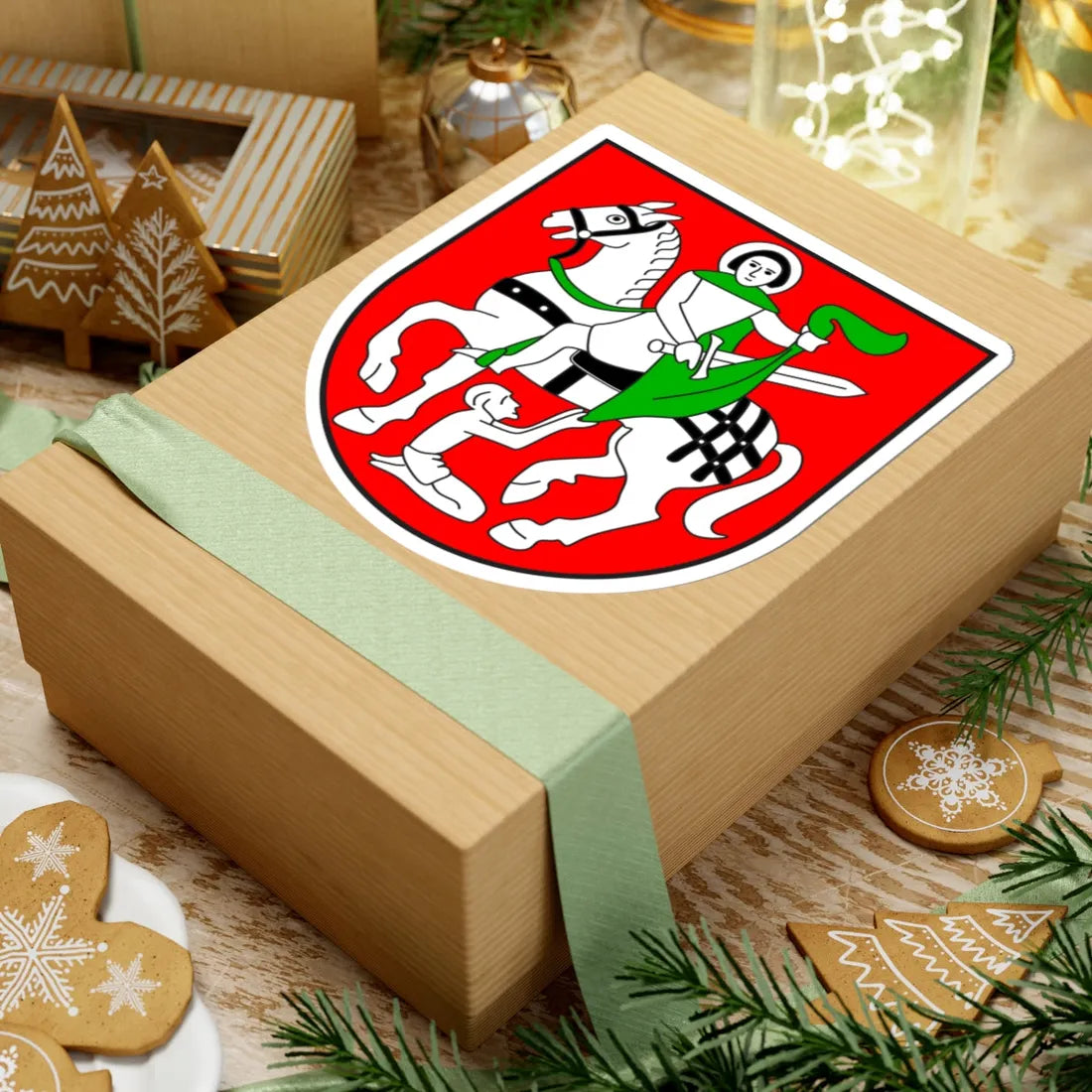 Disentis Kreis wappen (Switzerland) (Coat of Arms) STICKER Vinyl Kiss-Cut Decal - The Sticker Space