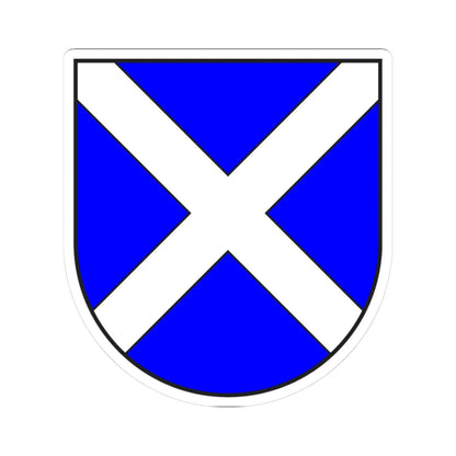 Disentis Muster wappen (Switzerland) (Coat of Arms) STICKER Vinyl Kiss-Cut Decal 3 Inch White - The Sticker Space