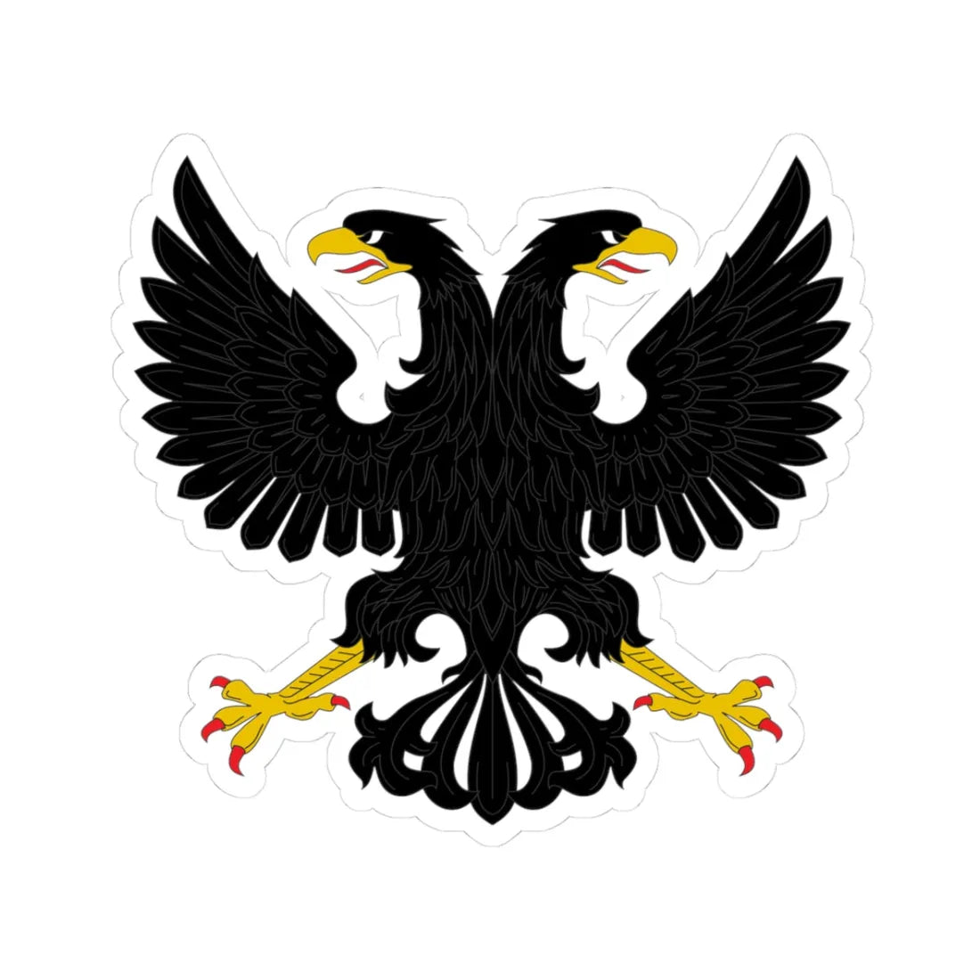 Displayed double head eagle (Russia) (Coat of Arms) STICKER Vinyl Kiss-Cut Decal 3 Inch White - The Sticker Space