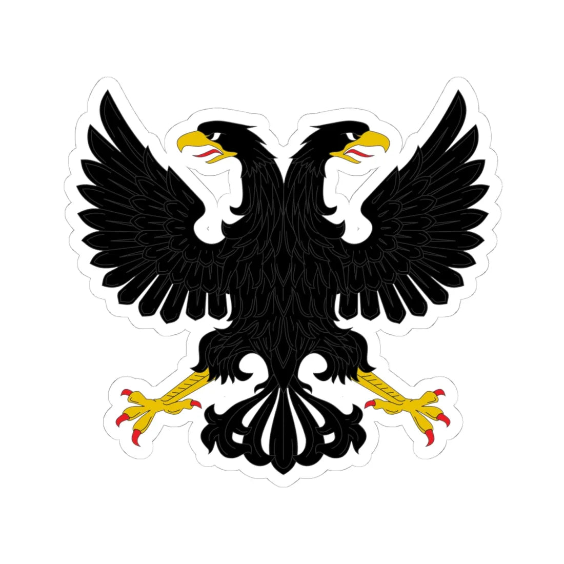 Displayed double head eagle (Russia) (Coat of Arms) STICKER Vinyl Kiss-Cut Decal 4 Inch White - The Sticker Space