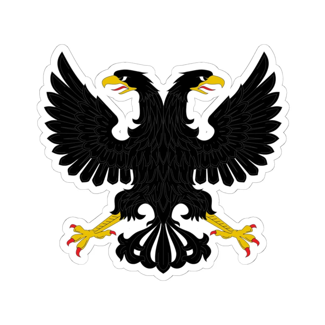 Displayed double head eagle (Russia) (Coat of Arms) STICKER Vinyl Kiss-Cut Decal 6 Inch White - The Sticker Space