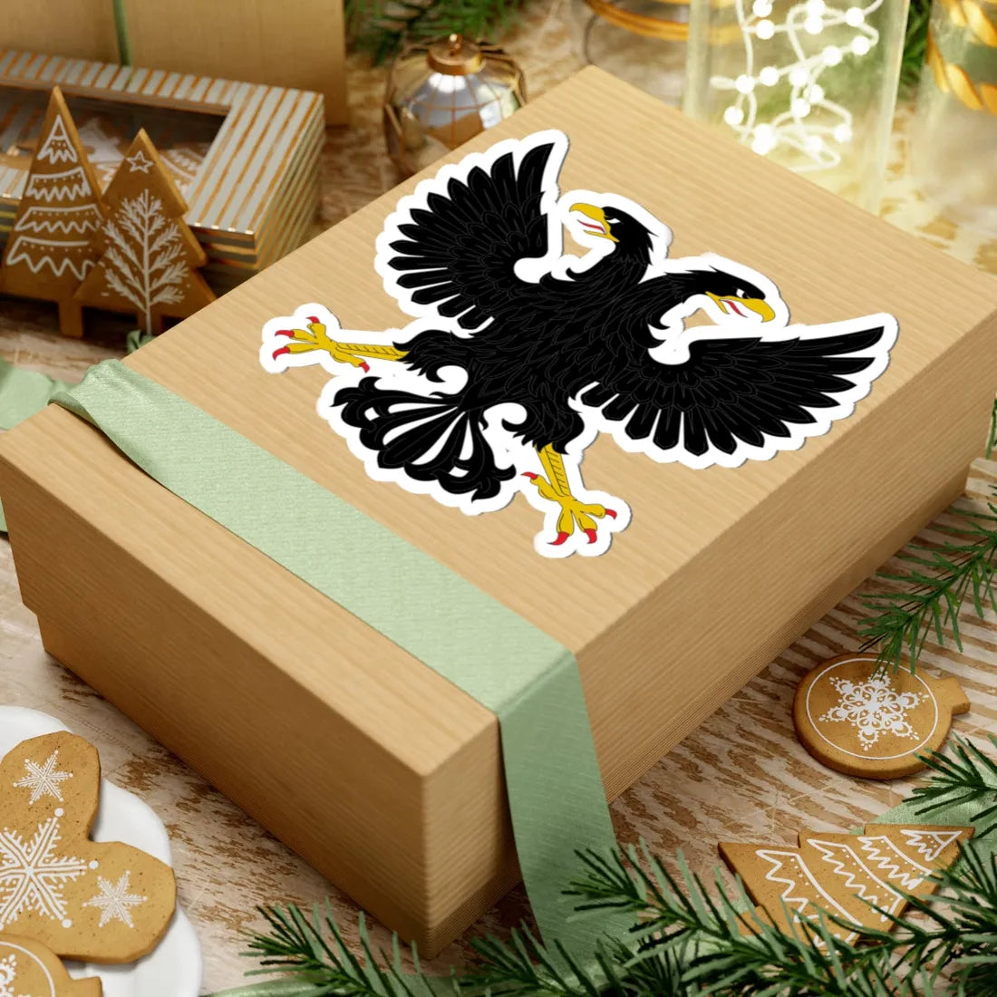 Displayed double head eagle (Russia) (Coat of Arms) STICKER Vinyl Kiss-Cut Decal - The Sticker Space