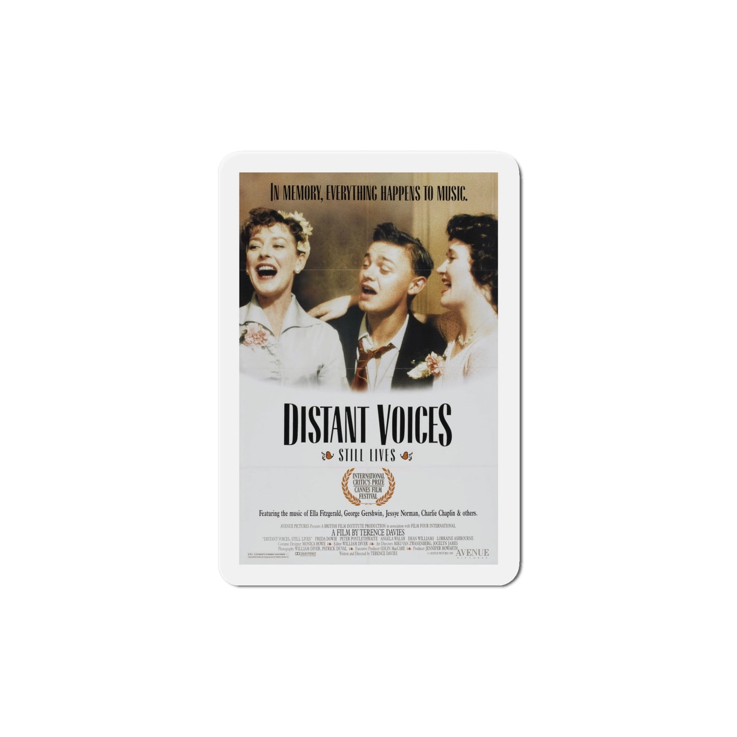 Distant Voices, Still Lives 1989 Movie Poster Die-Cut Magnet-6 × 6"-The Sticker Space