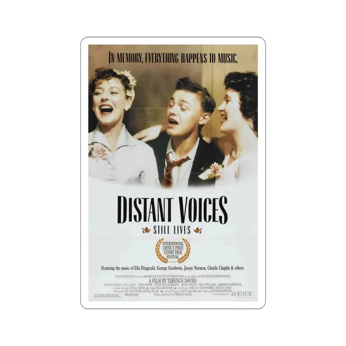 Distant Voices, Still Lives 1989 Movie Poster STICKER Vinyl Die-Cut Decal 6 Inch - The Sticker Space