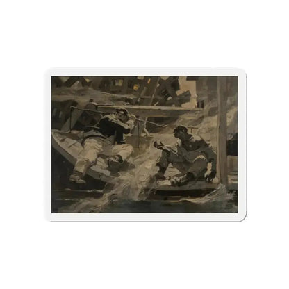 Distressed, 1927 (Magazine Illustration) Refrigerator Magnet 3 Inch Die-Cut - The Sticker Space