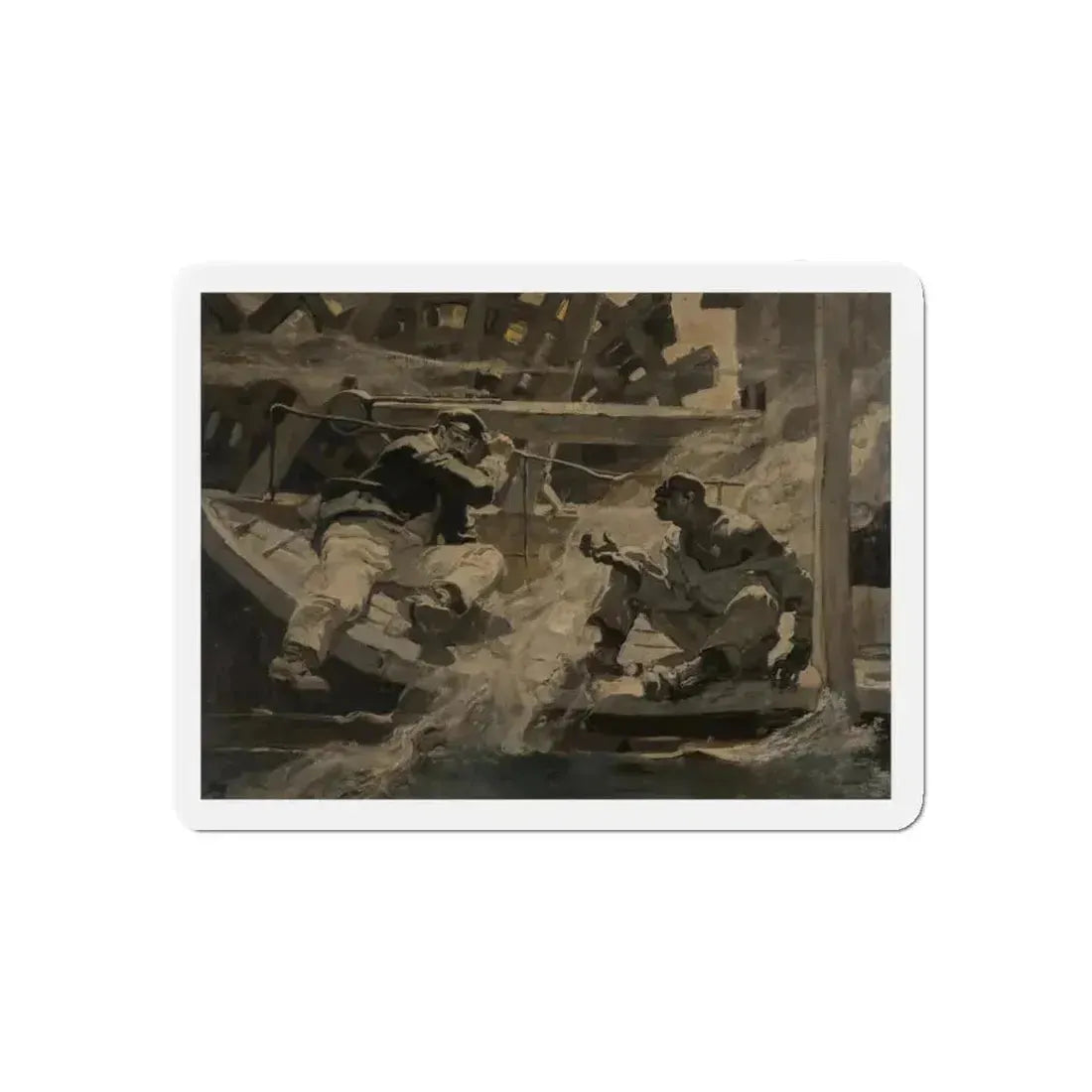 Distressed, 1927 (Magazine Illustration) Refrigerator Magnet 4 Inch Die-Cut - The Sticker Space