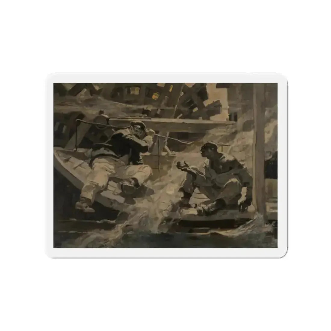 Distressed, 1927 (Magazine Illustration) Refrigerator Magnet - The Sticker Space