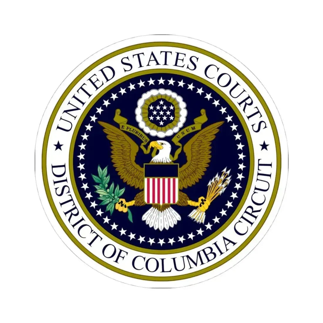 District of Columbia Court of Appeals Seal (United States) STICKER Vinyl Kiss-Cut Decal 4 Inch White - The Sticker Space