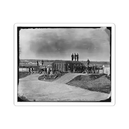 District of Columbia. Detachment of Company K, 3D Massachusetts Heavy Artillery, by Guns of Fort Stevens (U.S. Civil War) STICKER Vinyl Kiss-Cut Decal 2 Inch White - The Sticker Space