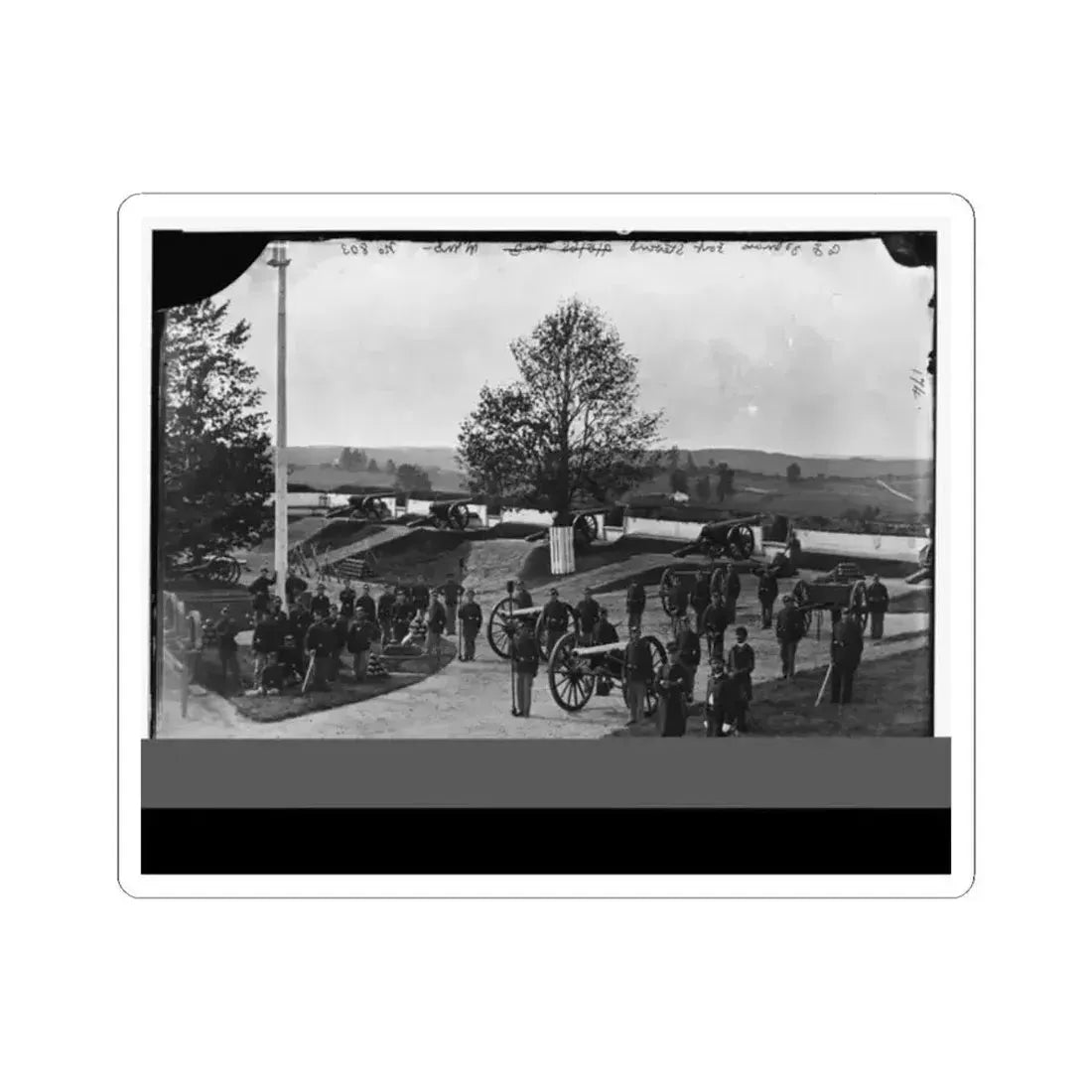 District of Columbia. Officers and Men of Company F, 3D Massachusetts Heavy Artillery, in Fort Stevens (U.S. Civil War) STICKER Vinyl Kiss-Cut Decal 2 Inch White - The Sticker Space