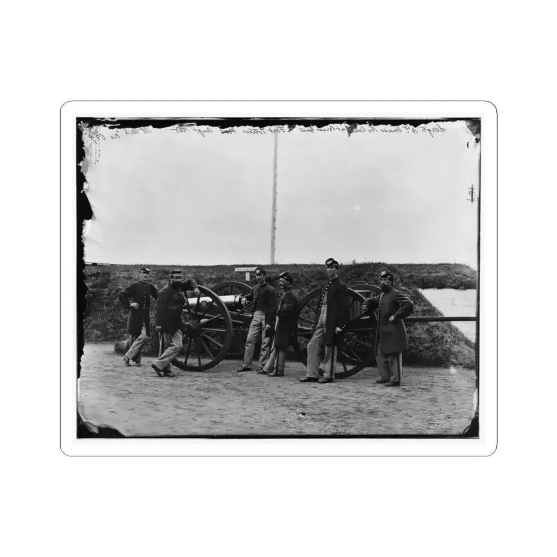 District of Columbia. Sergeants of 3D Massachusetts Heavy Artillery, With Gun and Caisson at Fort Totten (U.S. Civil War) STICKER Vinyl Kiss-Cut Decal 6 Inch White - The Sticker Space