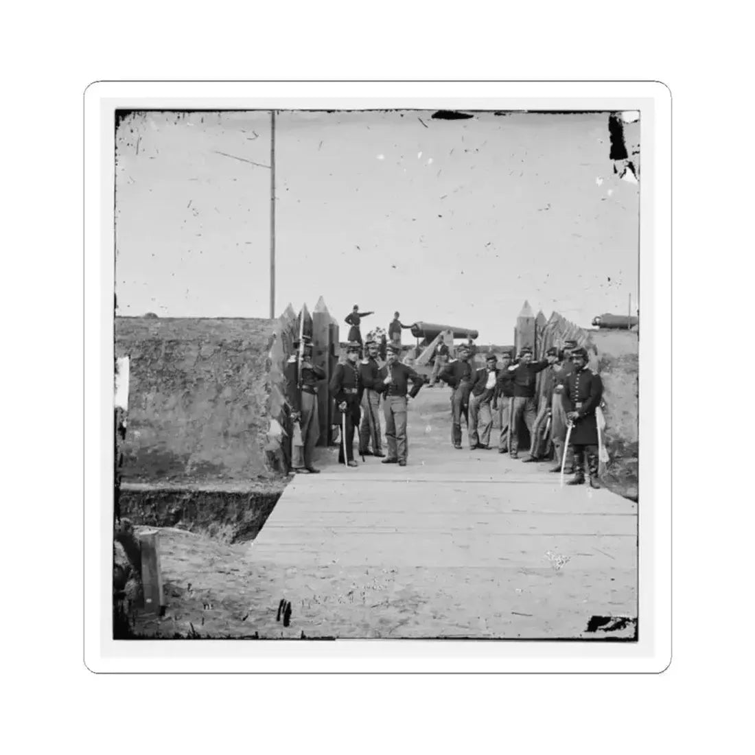 District of Columbia. Soldiers at Gate of Fort Slemmer (U.S. Civil War) STICKER Vinyl Kiss-Cut Decal 2 Inch White - The Sticker Space