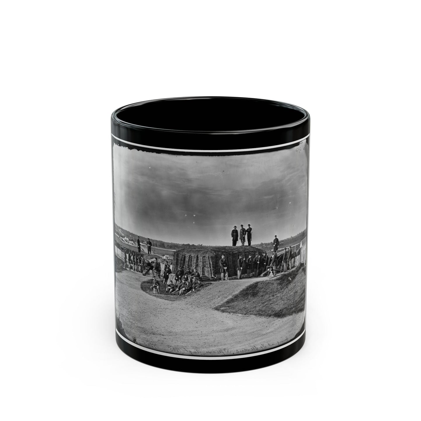 District Of Columbia. Detachment Of Company K, 3d Massachusetts Heavy Artillery, By Guns Of Fort Stevens (U.S. Civil War) Black Coffee Mug