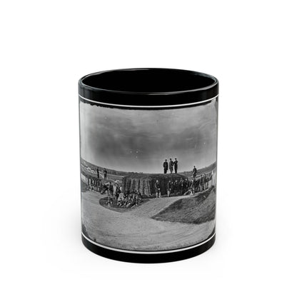 District Of Columbia. Detachment Of Company K, 3d Massachusetts Heavy Artillery, By Guns Of Fort Stevens (U.S. Civil War) Black Coffee Mug