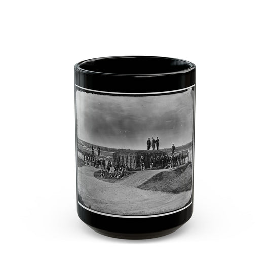 District Of Columbia. Detachment Of Company K, 3d Massachusetts Heavy Artillery, By Guns Of Fort Stevens (U.S. Civil War) Black Coffee Mug