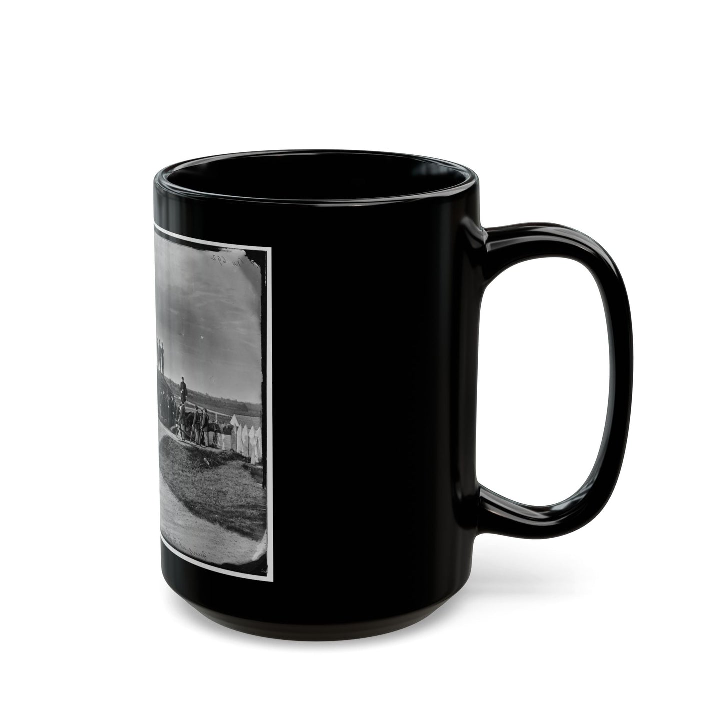 District Of Columbia. Detachment Of Company K, 3d Massachusetts Heavy Artillery, By Guns Of Fort Stevens (U.S. Civil War) Black Coffee Mug