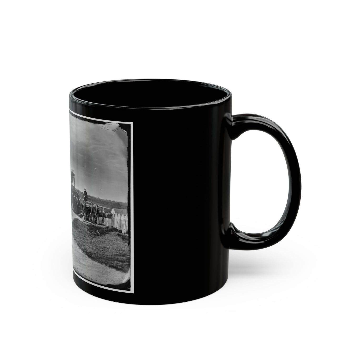 District Of Columbia. Detachment Of Company K, 3d Massachusetts Heavy Artillery, By Guns Of Fort Stevens (U.S. Civil War) Black Coffee Mug