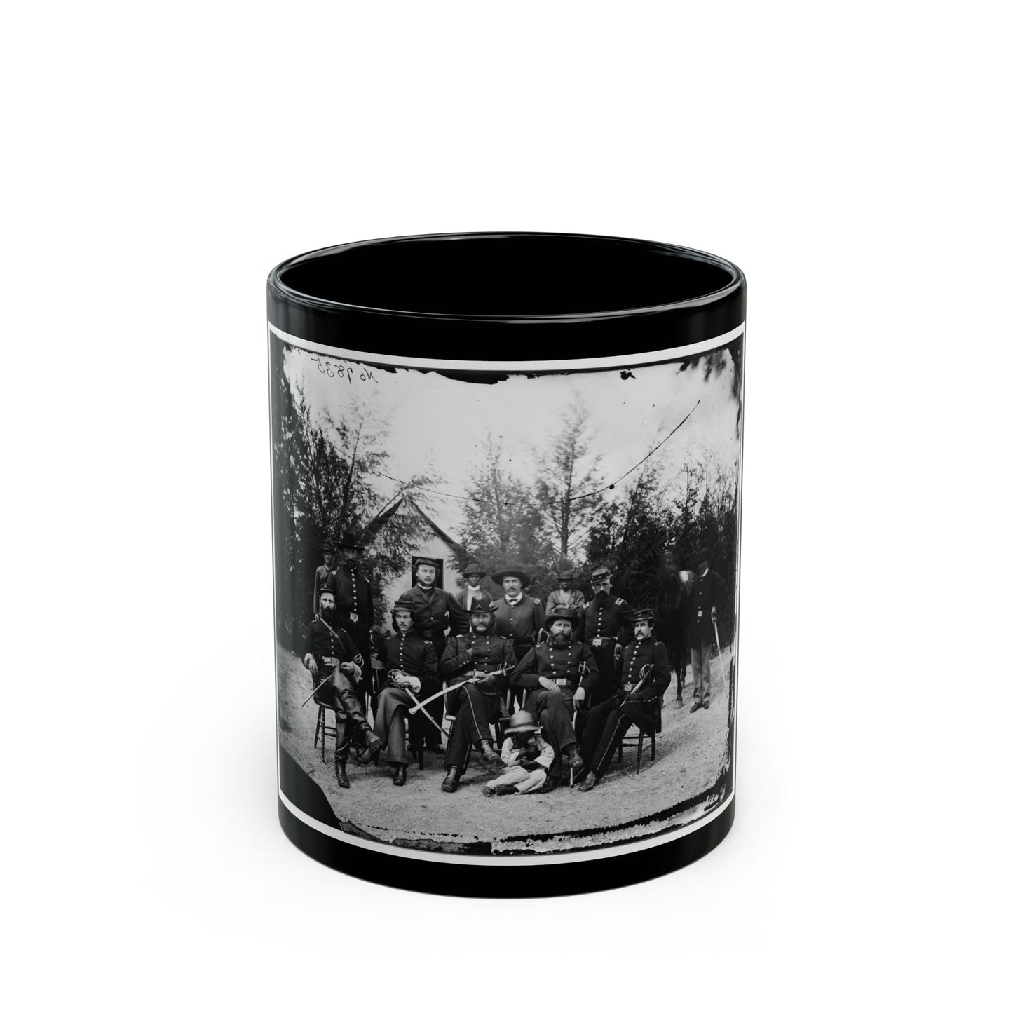 District Of Columbia. Gen. William Gamble And Staff At Camp Stoneman, The Cavalry Depot At Giesborough Point (U.S. Civil War) Black Coffee Mug