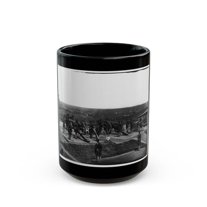 District Of Columbia. Gun Crews Of Company H, 3d Massachusetts Heavy Artillery, At Fort Lincoln (U.S. Civil War) Black Coffee Mug