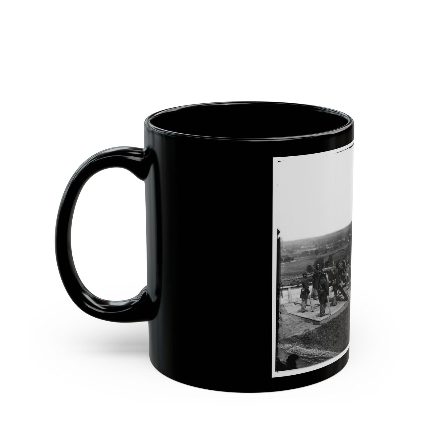 District Of Columbia. Gun Crews Of Company H, 3d Massachusetts Heavy Artillery, At Fort Lincoln (U.S. Civil War) Black Coffee Mug