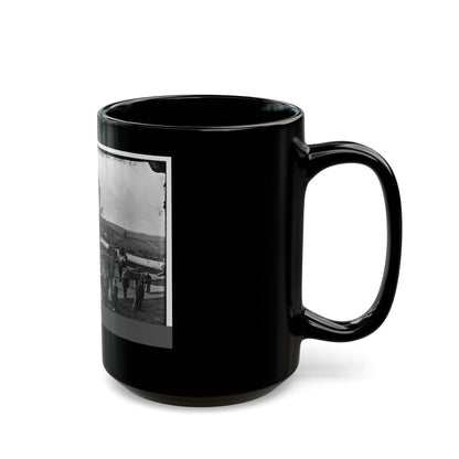 District Of Columbia. Officers And Men Of Company F, 3d Massachusetts Heavy Artillery, In Fort Stevens (U.S. Civil War) Black Coffee Mug