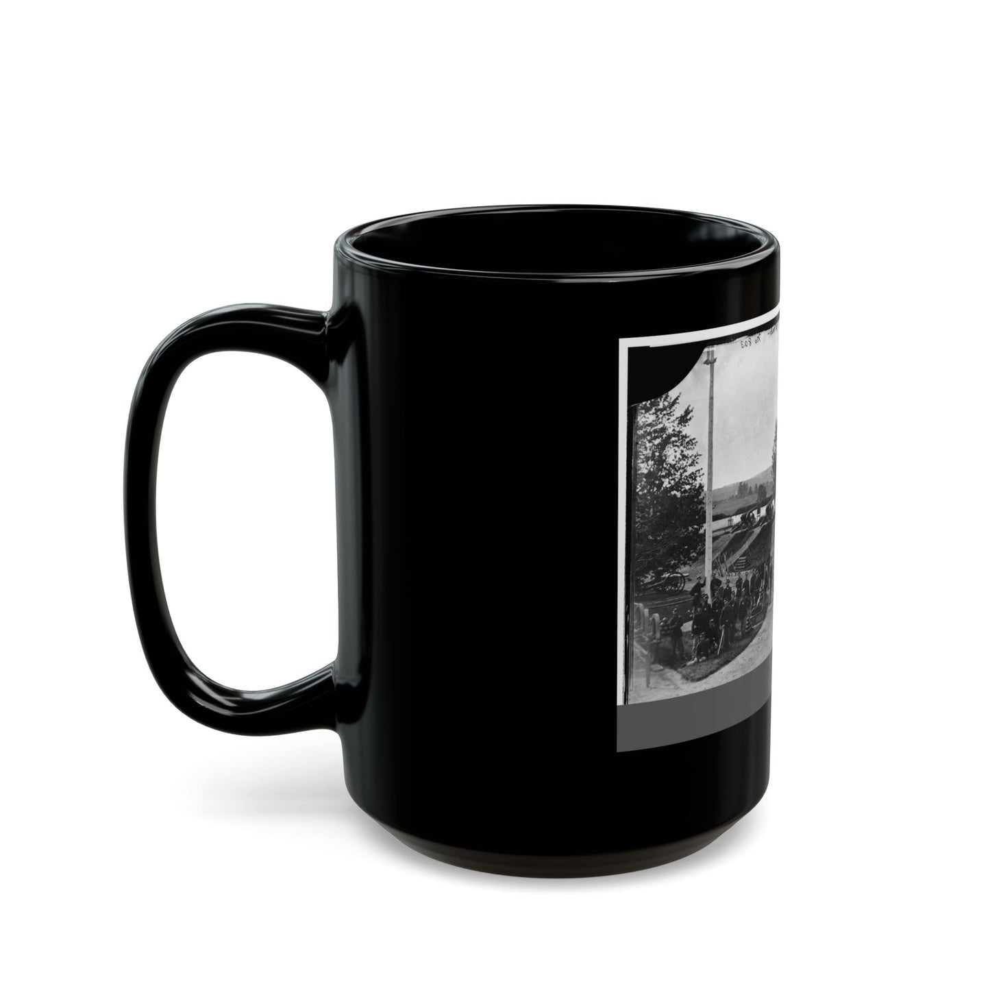 District Of Columbia. Officers And Men Of Company F, 3d Massachusetts Heavy Artillery, In Fort Stevens (U.S. Civil War) Black Coffee Mug