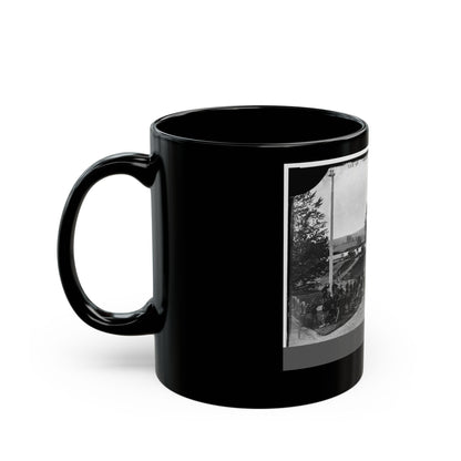 District Of Columbia. Officers And Men Of Company F, 3d Massachusetts Heavy Artillery, In Fort Stevens (U.S. Civil War) Black Coffee Mug