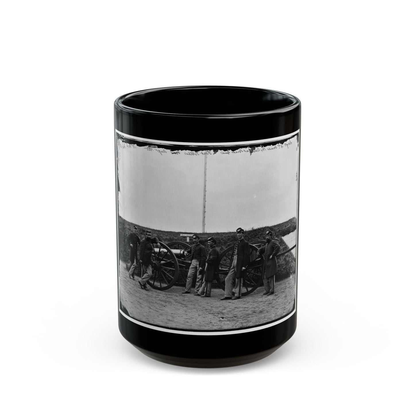 District Of Columbia. Sergeants Of 3d Massachusetts Heavy Artillery, With Gun And Caisson At Fort Totten (U.S. Civil War) Black Coffee Mug