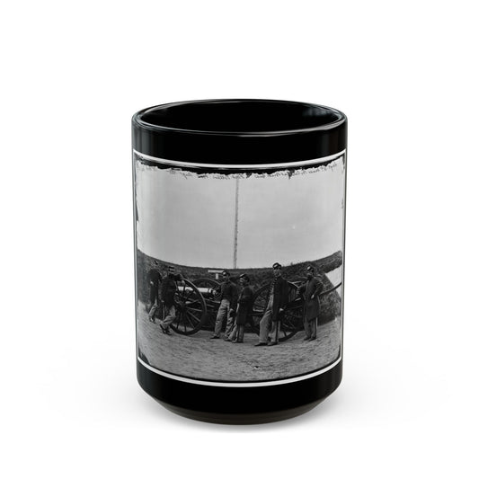 District Of Columbia. Sergeants Of 3d Massachusetts Heavy Artillery, With Gun And Caisson At Fort Totten (U.S. Civil War) Black Coffee Mug