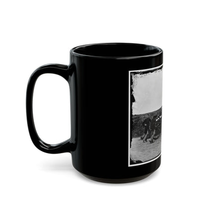 District Of Columbia. Sergeants Of 3d Massachusetts Heavy Artillery, With Gun And Caisson At Fort Totten (U.S. Civil War) Black Coffee Mug