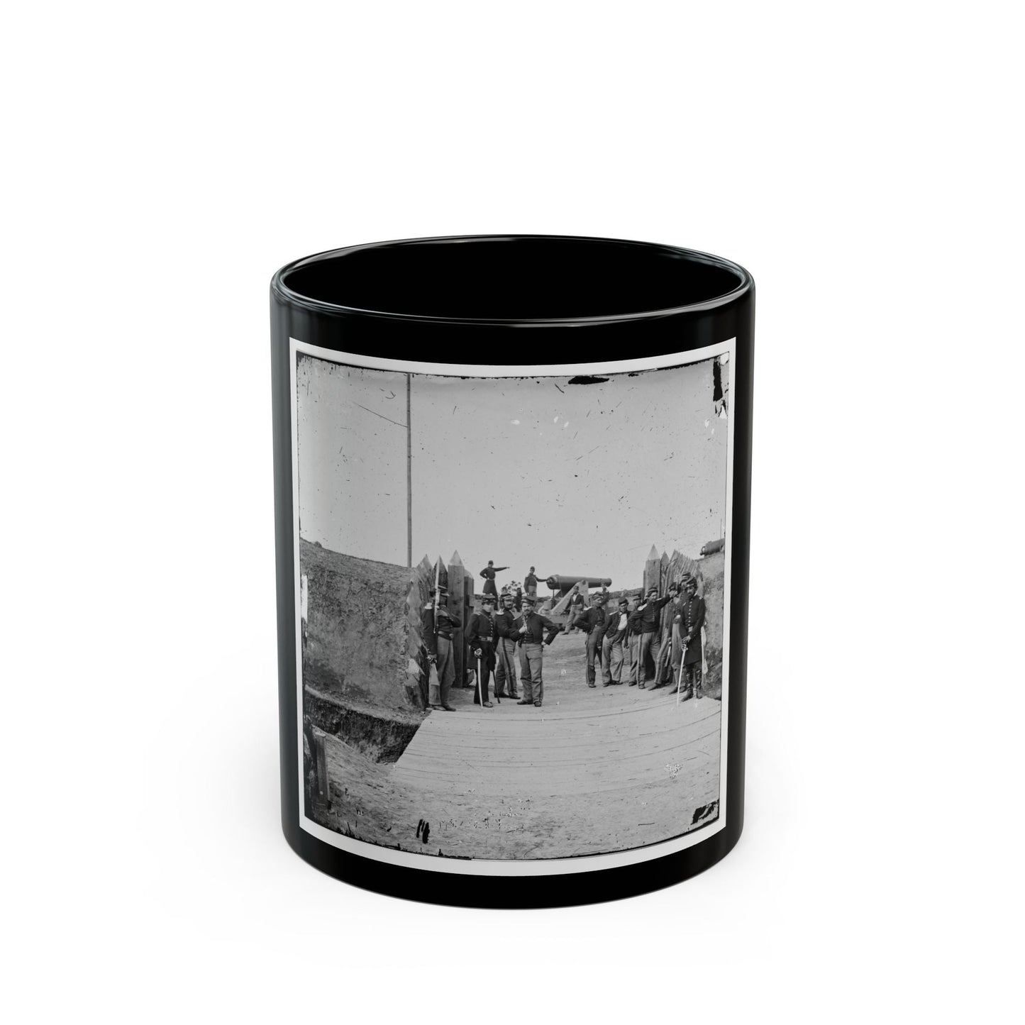 District Of Columbia. Soldiers At Gate Of Fort Slemmer (U.S. Civil War) Black Coffee Mug