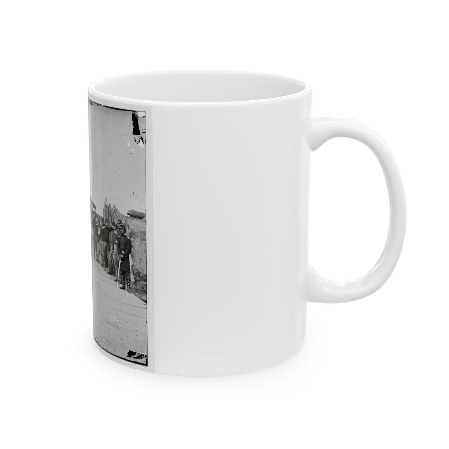 District Of Columbia. Soldiers At Gate Of Fort Slemmer (U.S. Civil War) White Coffee Mug