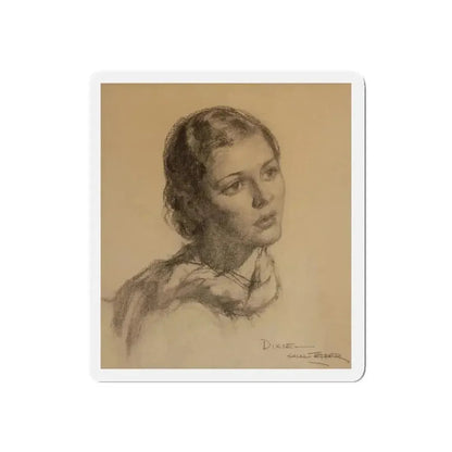 Dixie, Portrait of a Woman (Magazine Illustration) Refrigerator Magnet - The Sticker Space