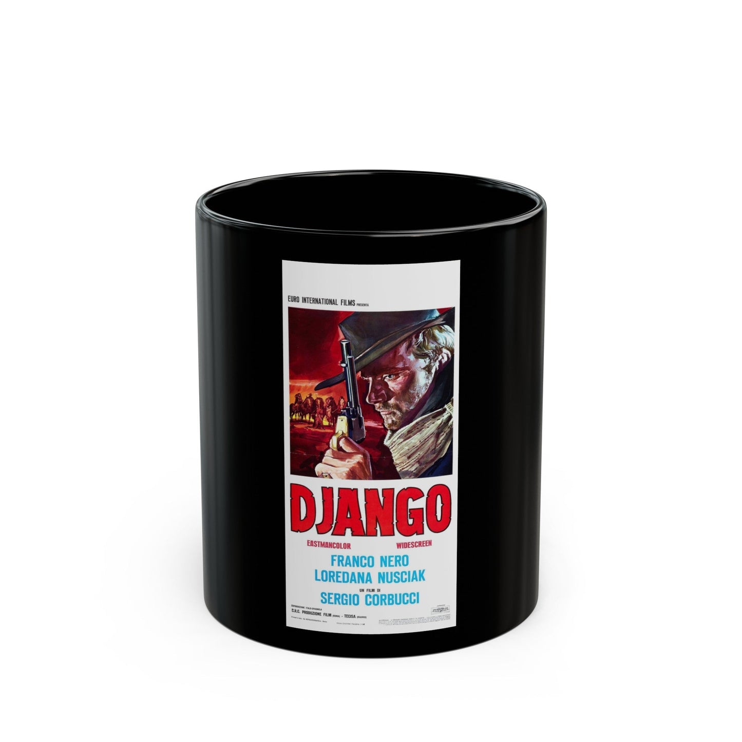 DJANGO (2) 1966 Movie Poster - Black Coffee Mug-11oz-The Sticker Space