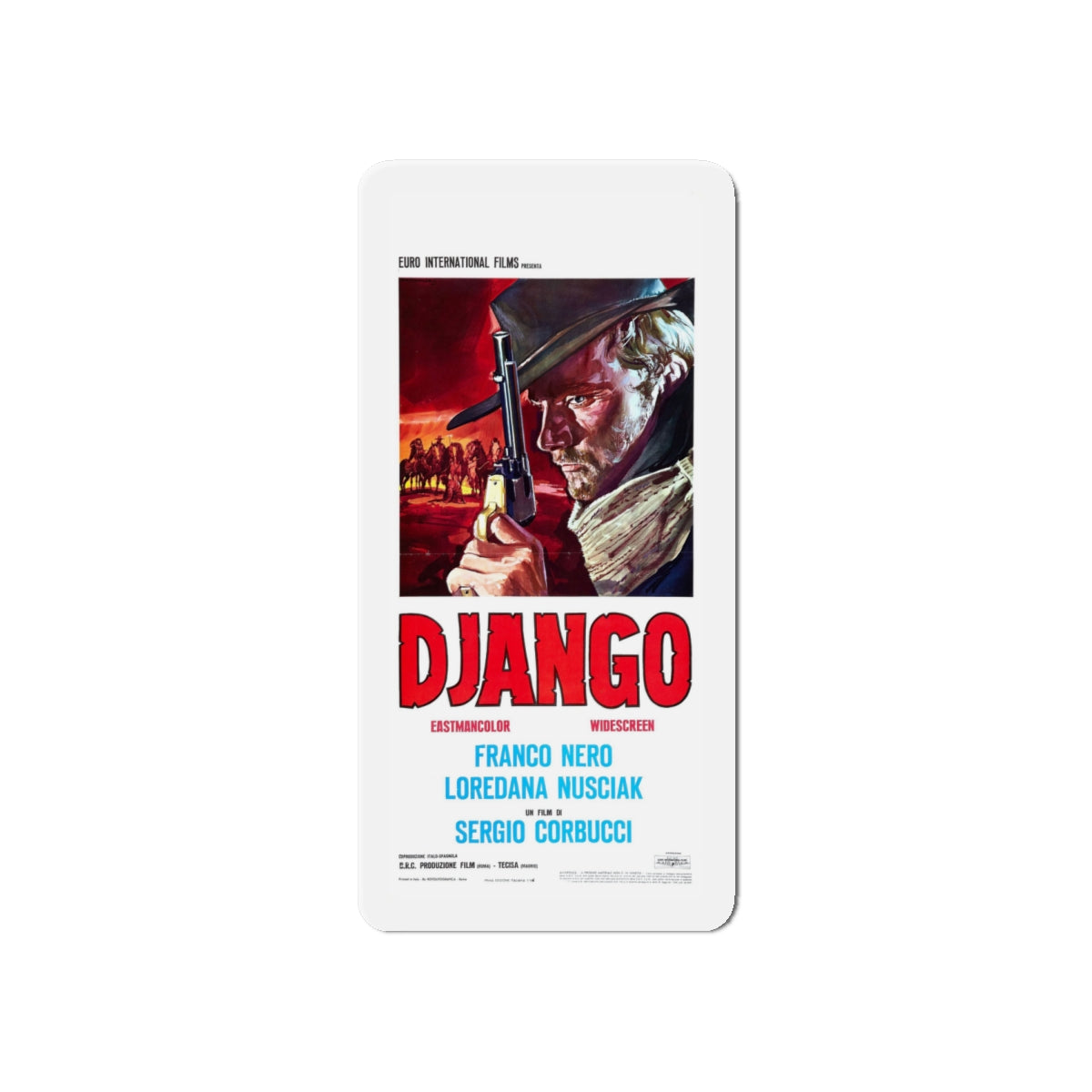 DJANGO (2) 1966 Movie Poster - Die-Cut Magnet-6 × 6"-The Sticker Space