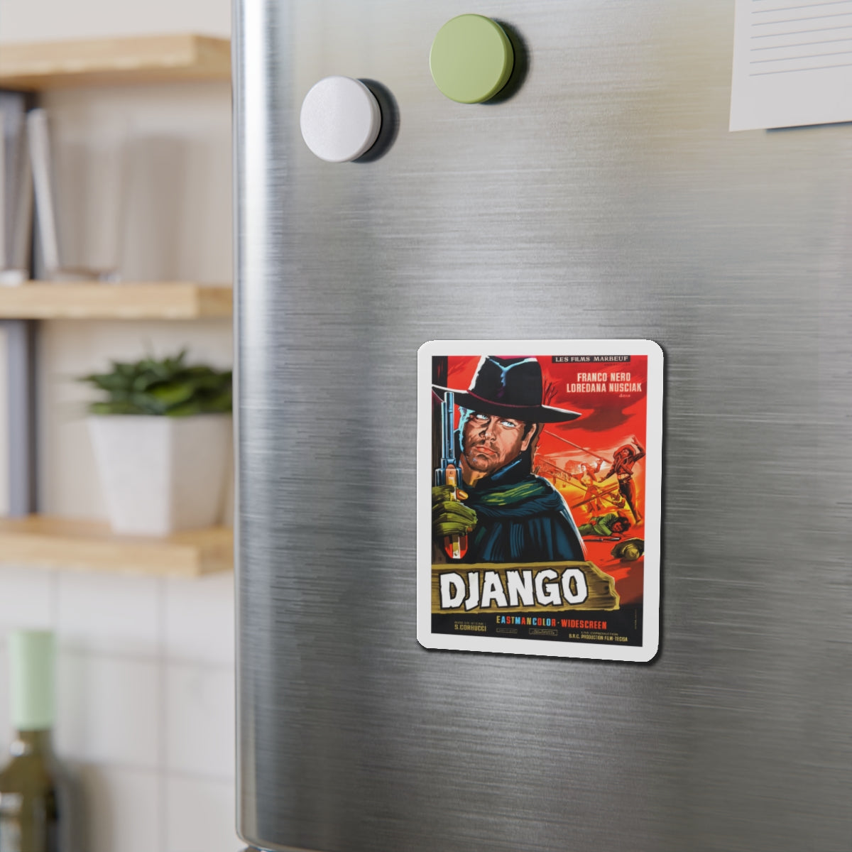 DJANGO (FRENCH) 1966 Movie Poster - Die-Cut Magnet-The Sticker Space