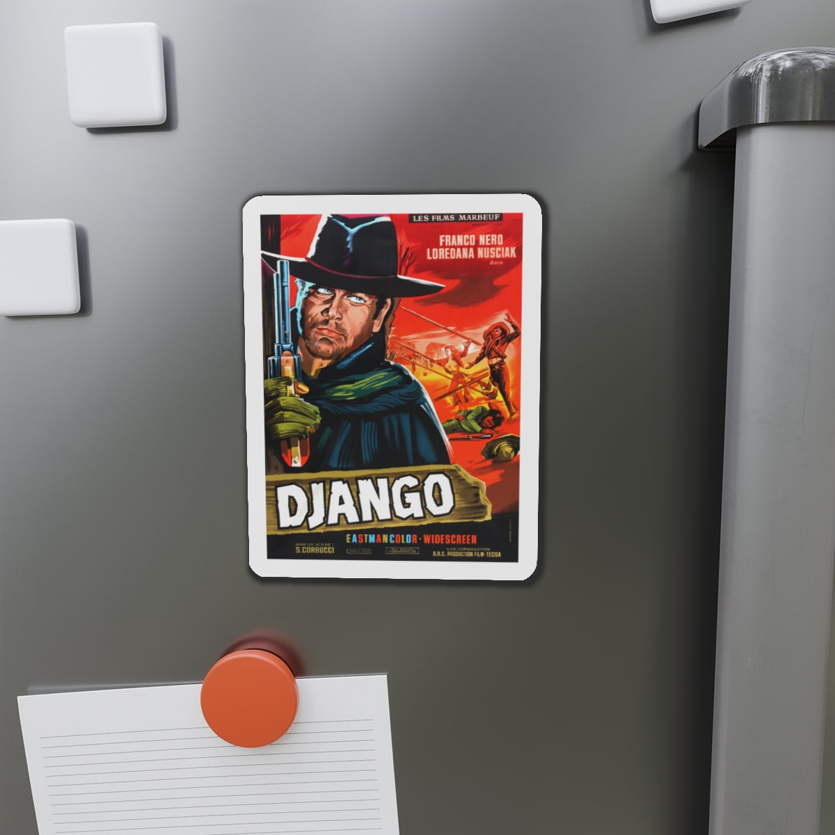 DJANGO (FRENCH) 1966 Movie Poster - Die-Cut Magnet-The Sticker Space