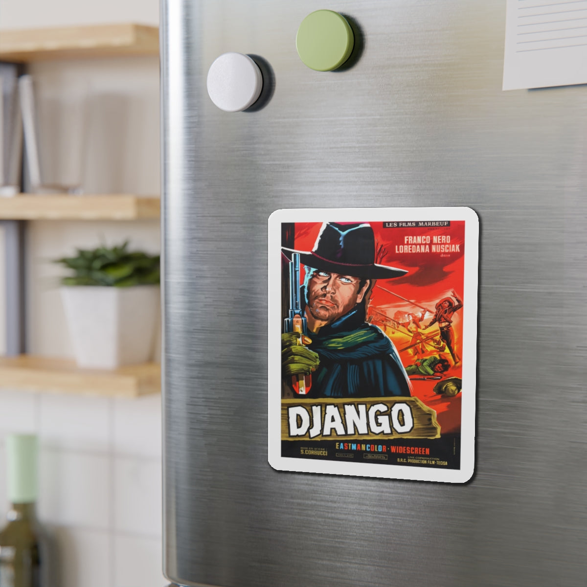 DJANGO (FRENCH) 1966 Movie Poster - Die-Cut Magnet-The Sticker Space