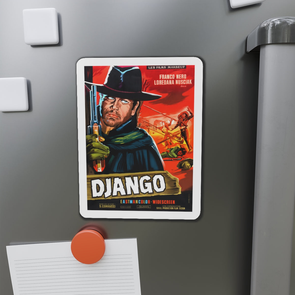 DJANGO (FRENCH) 1966 Movie Poster - Die-Cut Magnet-The Sticker Space