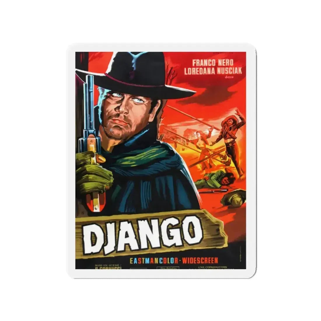 DJANGO (FRENCH) 1966 Movie Poster - Refrigerator Magnet - The Sticker Space