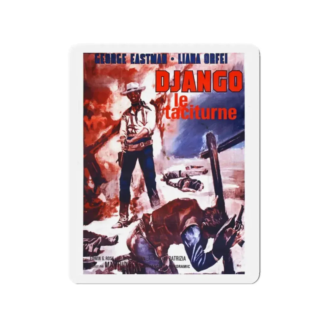 DJANGO KILLS SOFTLY 1967 Movie Poster - Refrigerator Magnet 2 Inch - The Sticker Space