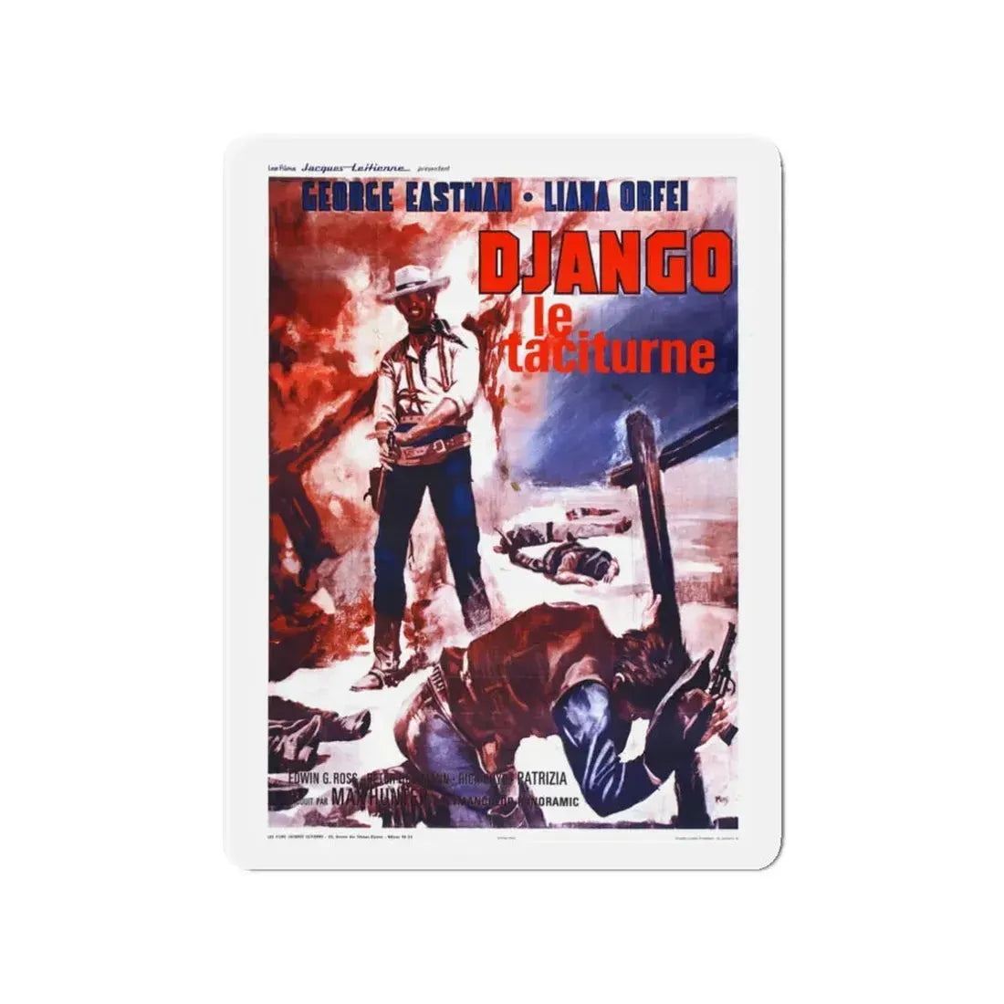 DJANGO KILLS SOFTLY 1967 Movie Poster - Refrigerator Magnet 3 Inch - The Sticker Space