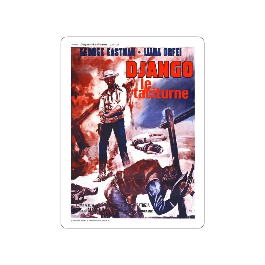 DJANGO KILLS SOFTLY 1967 Movie Poster STICKER Vinyl Die-Cut Decal 5 Inch - The Sticker Space