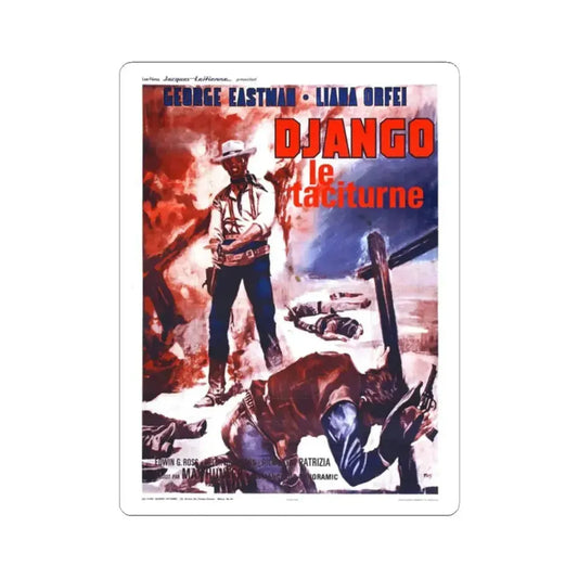 DJANGO KILLS SOFTLY 1967 Movie Poster - STICKER Vinyl Kiss-Cut Decal 2 Inch White - The Sticker Space