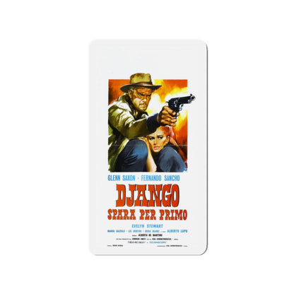 DJANGO SHOOTS FIRST 1966 Movie Poster - Die-Cut Magnet-2" x 2"-The Sticker Space