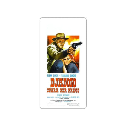 DJANGO SHOOTS FIRST 1966 Movie Poster STICKER Vinyl Die-Cut Decal 2 Inch - The Sticker Space