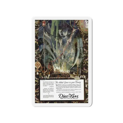 Djer-Kiss ad, Ladies' Home Journal, August 1918 (Magazine Illustration) Refrigerator Magnet 2 Inch Die-Cut - The Sticker Space