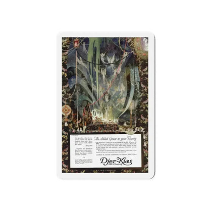 Djer-Kiss ad, Ladies' Home Journal, August 1918 (Magazine Illustration) Refrigerator Magnet 3 Inch Die-Cut - The Sticker Space